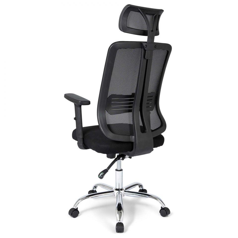 Ergodu ergonomische bureaustoel met verstelbare armleuningen achterkant