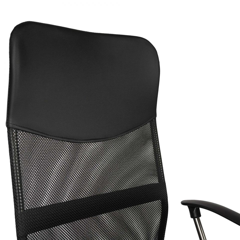 Ergodu ergonomische mesh bureaustoel PU-hoofdleuning