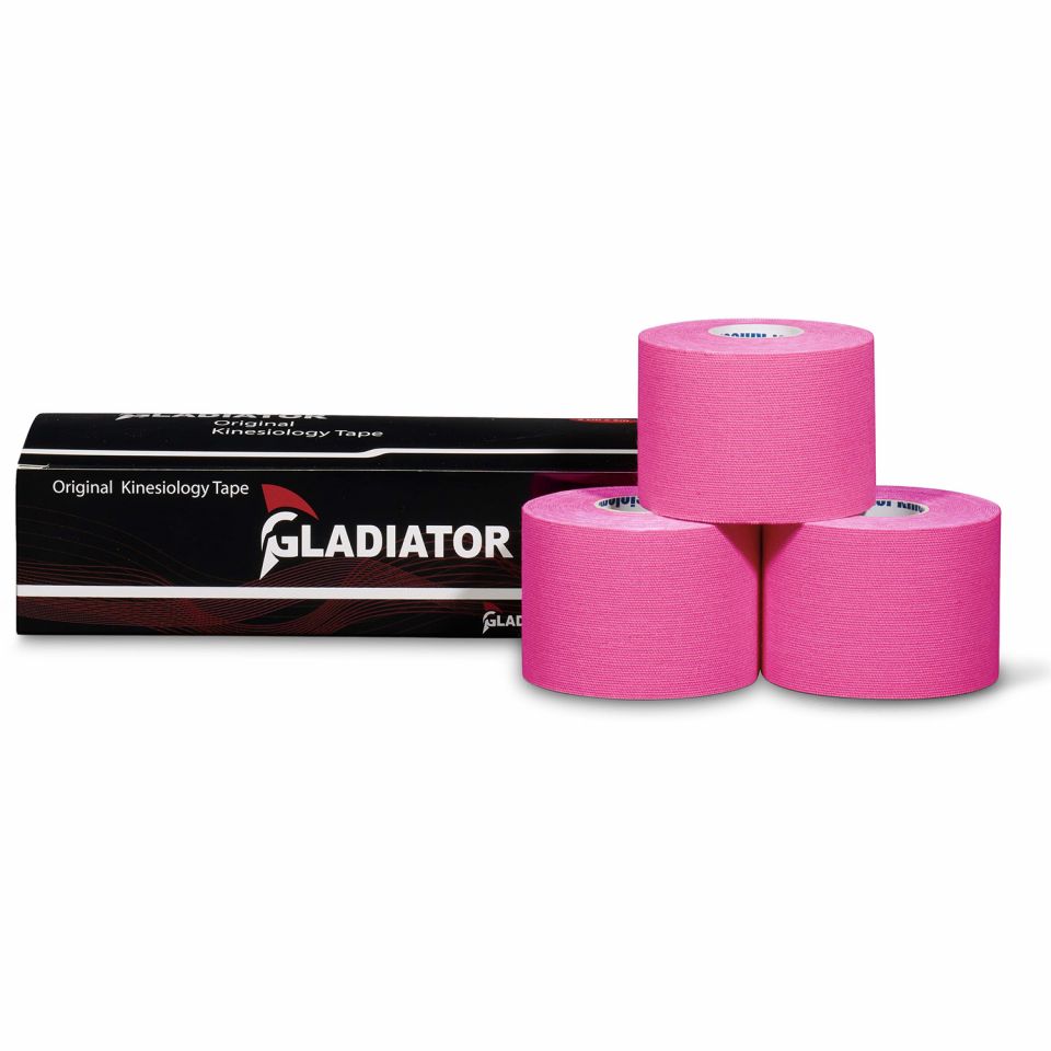 gladiator sports kinesiotape 3 rollen roze