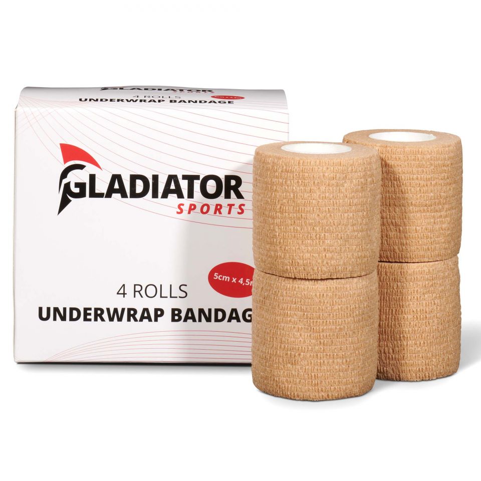 Gladiator sports ondertape bandage 4 rollen beige