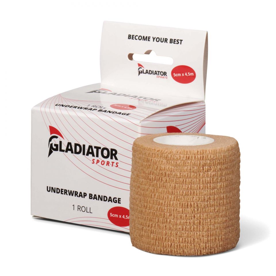 Gladiator sports ondertape bandage per rol beige