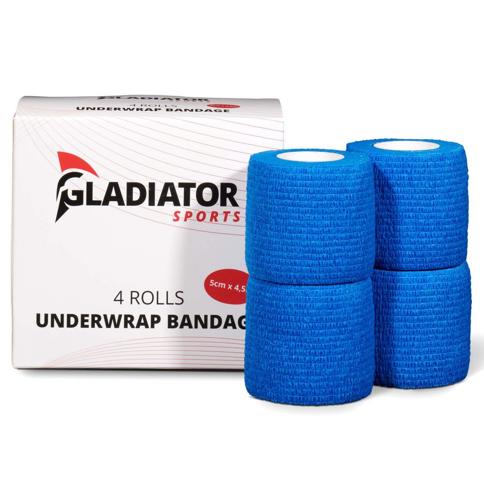 Gladiator sports ondertape bandage 4 rollen blauw