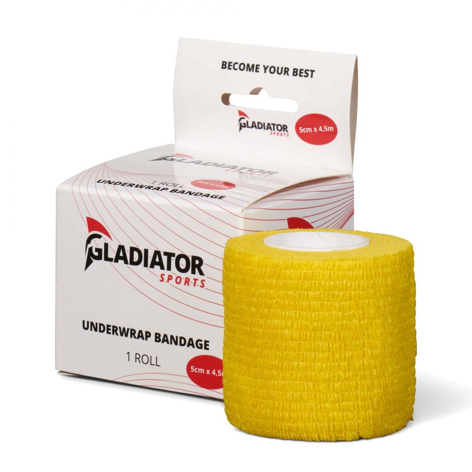 Gladiator sports ondertape bandage per rol geel