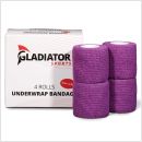 Gladiator sports ondertape bandage 4 rollen paars