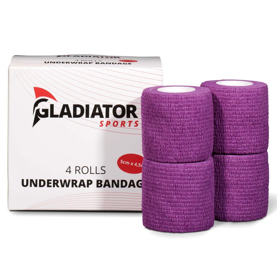Gladiator sports ondertape bandage 4 rollen paars