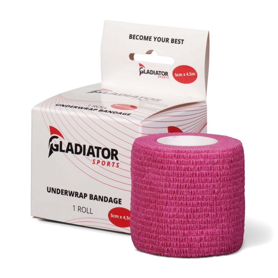 Gladiator sports ondertape bandage per rol roze