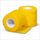 Gladiator sports ondertape bandage per rol geel voor- en achterzijde