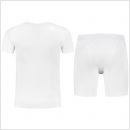 gladiator sports pakket compressiebroek en shirt heren shirt in wit van achteren gefotografeerd