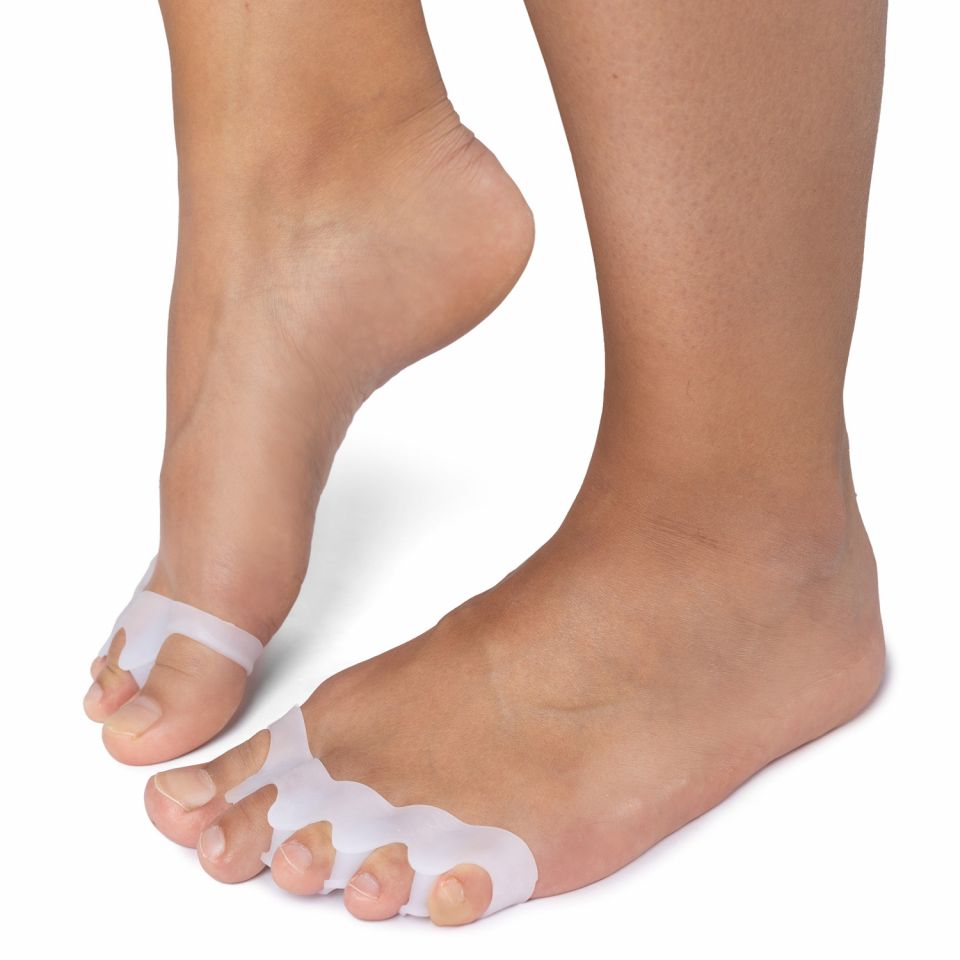Klauwteen / Hamerteen spalk kunnen ook over sokken gebruikt worden