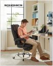 Luxe bureaustoel met verstelbaar rugkussen en voetensteun