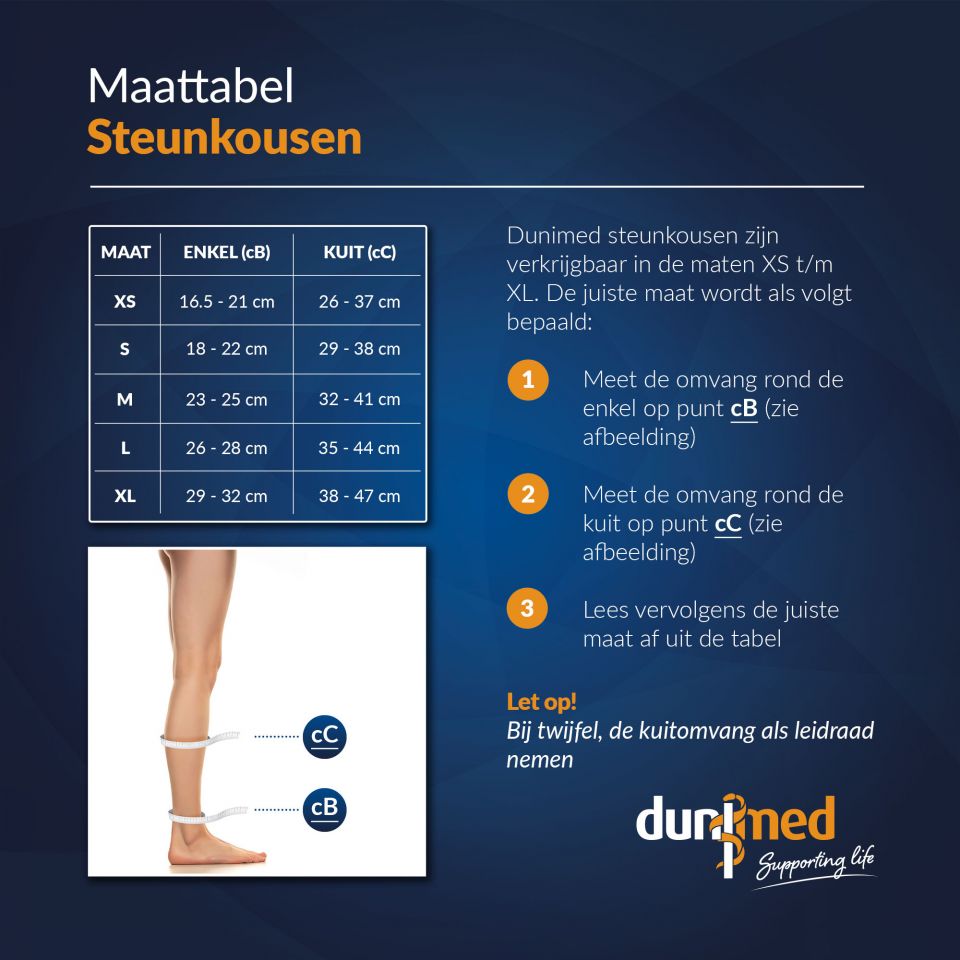 maattabel steunkousen