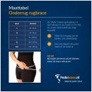 Viofix Rugbrace Onderrug maattabel