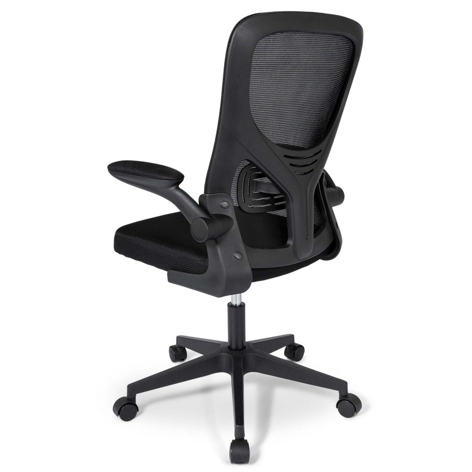 Ergodu ergonomische bureaustoel met opklapbare armleuningen achterkant