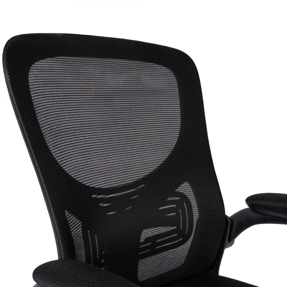 Ergodu ergonomische bureaustoel met opklapbare armleuningen rugleuning