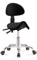 Ergonomische zadelkruk zwart