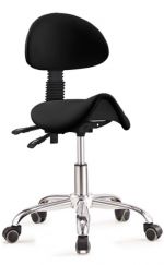 Ergonomische zadelkruk zwart