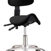 Ergonomische zadelkruk zwart