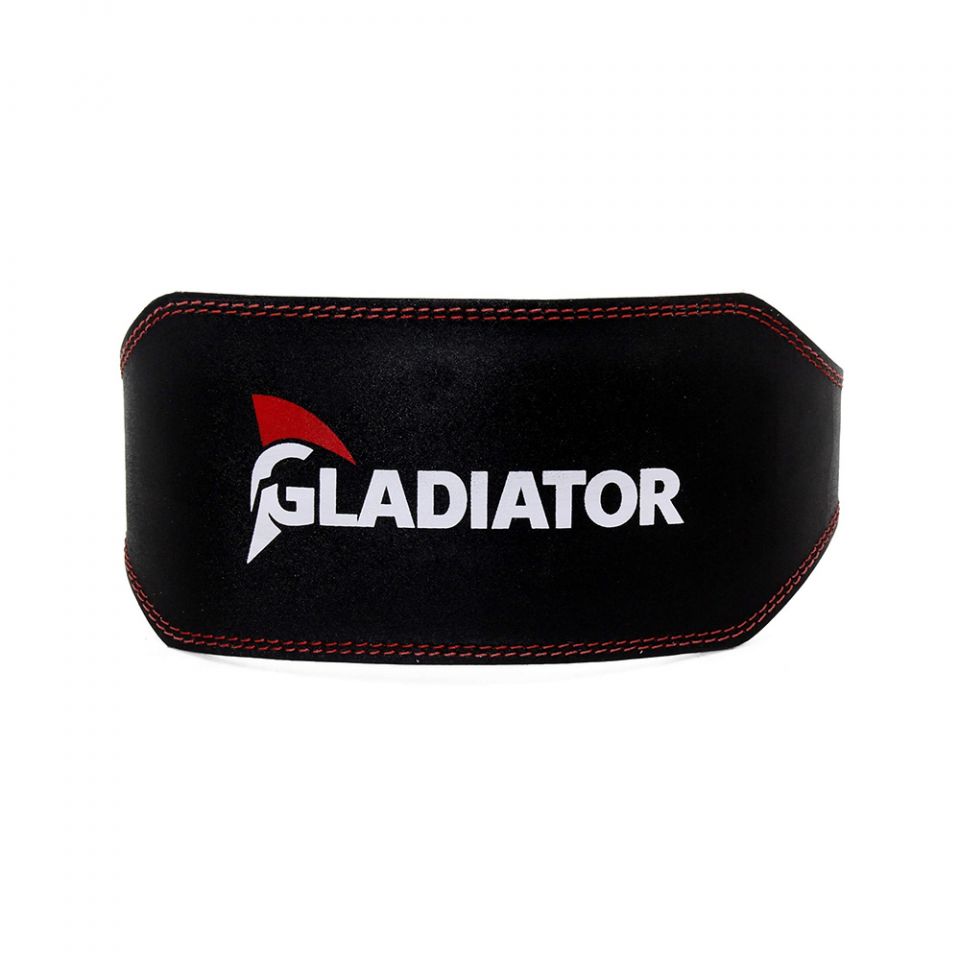 gladiator sports weightlifting belt gladiator logo op voorkant van riem