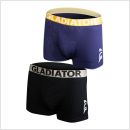 gladiator sports bamboe boxershorts 2 pack blauw zwart