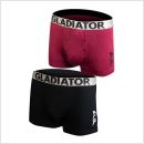 gladiator sports bamboe boxershorts 2 pack zwart paars
