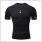 gladiator sports pakket compressiebroek en shirt heren shirt in zwart van voren gefotografeerd