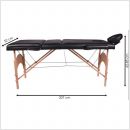 medidu massage tafel houten frame inklapbaar afmetingen wanneer uitgeklapt